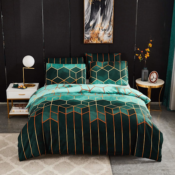 ##/Täcke Set 135x200cm med 1x Kuddfodral 50x70cm Unik Mode 3D##/