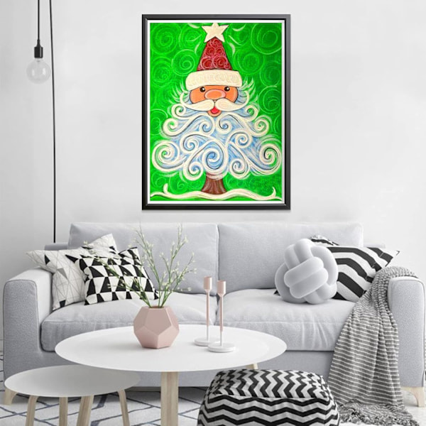 Jule 5D Diamantmaleri Sæt, 30x40 cm, Julemanden