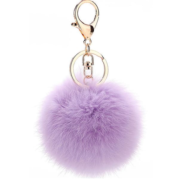 1 kpl (musta) Pompom-avaimenperät Pehmeät Teko-pompomit Avaimenperä S