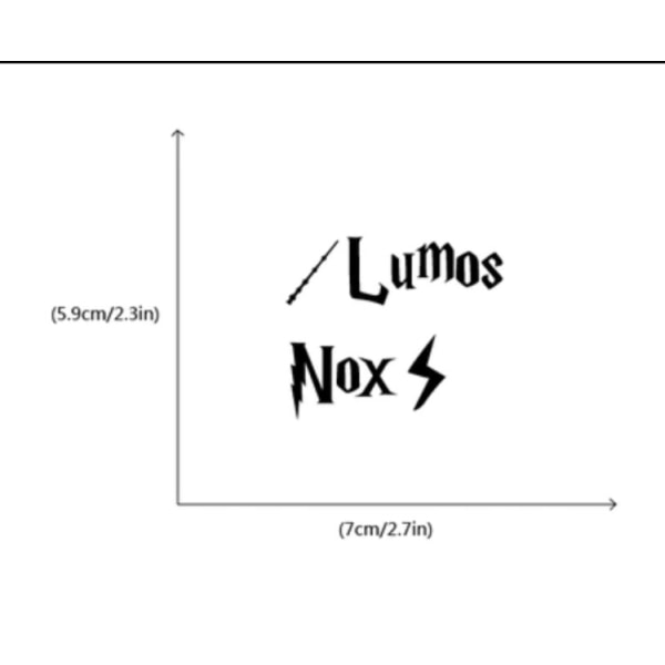 Lumos Nox (Ljus/Mörker) Ljusströmbrytare Sticker Vinyl Dekal Barn Ro