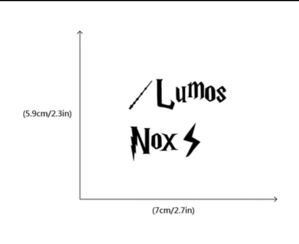 Lumos Nox (Lys/Mørk) Lysbryterklistremerke Vinyl Dekal Barn Ro