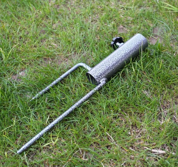 1 stk Fastmontert Parasoll Sokkel, Parasoll Jordstikk, Metall Foldbar