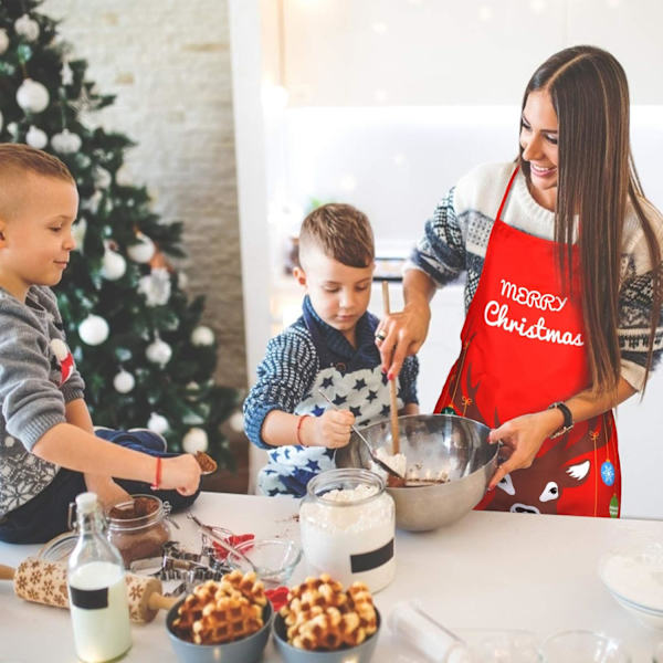 ##/Jultomte Julförkläde, Köksgåvor Tryckt Köksförkläde##/