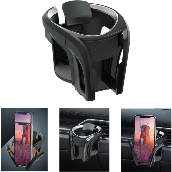 2-in-1 monitoiminen auton kupinpidin - Vedenkupille, vesipullolle
