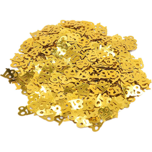 80. syntymäpäiväkonfetti, Kultakonfetti 80 Konfetti 15g Pöytäkonfetti