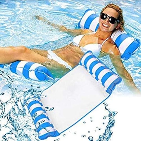 4 i 1 oppblåsbar hengekøye for svømmebasseng - oppblåsbare madrasser