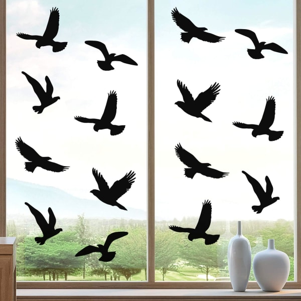 36 Anti-kollision fönsterdekaler Fågelformade fönsterdekaler An