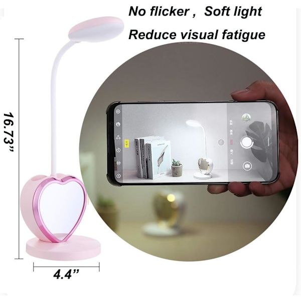 ##/Rosa bordslampa för flickors sovrum söt bordslampa##/