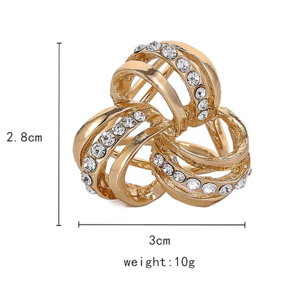 ##/2 halsduksringar i legering med diamant##/