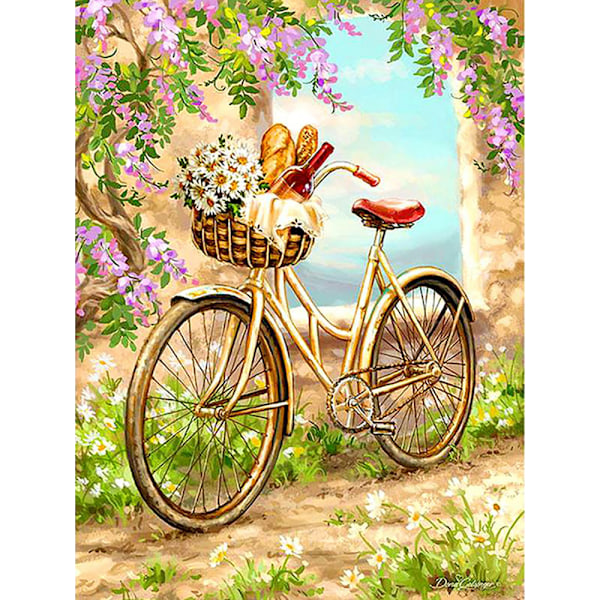 ##/30x40cm DIY Diamantmålning Kit för Vuxna och Barn - Vårcykel##/