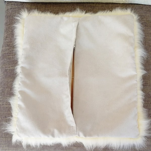 45X45 cm Tyynynpäällinen, Lampaannahka Nahka Tyynynpäällinen, Tekoturkis