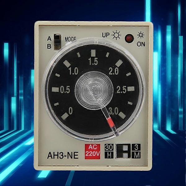 Forsinkelsestidsrelæ Mini Multi Tidsperiode Justerbar a B Dobbelt Tilstand AH3 NE AC220V