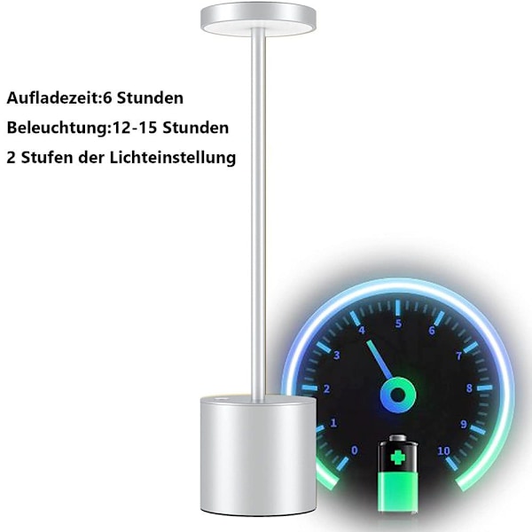 Skrivebordslampe, 1800 mAh LED batteri skrivebordslampe