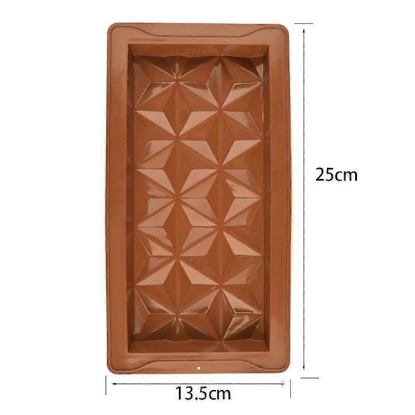 1/2/3 stk. Silikone Chokoladeforme Dyb Varmebestandig Chokoladeforme til Dessertslikfremstilling Non-Stick Let Slip Fudge Trøfler Brownies Barer Mo 3pcs