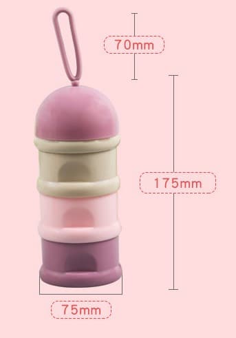 Stable melkepulverboks, 100% lufttett, 3 rom, Stor
