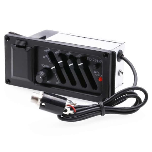 4-bands Eq Equalizer Piezo Pickup För Eq-7545r Förförstärkare Akustisk Gitarr Förförstärkare Förstärkare Stämapparat
