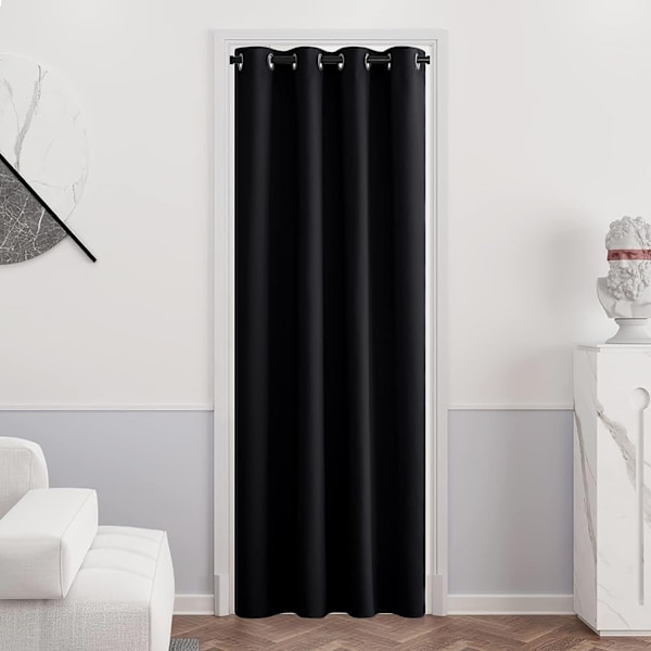 ##/1 sort mørklægningsgardin - 120 x 180 cm##/
