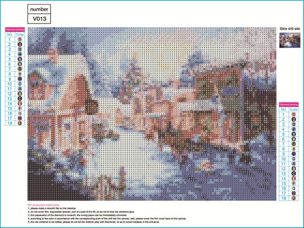 ##/Diamantmålning Kit 5D DIY, 16x12 tum, Julvagn##/