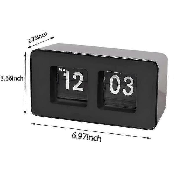 Automatisk Vändklocka, Klassisk Retro Nostalgisk Klocka, Digitalt Skrivbordsbord Sida Ner Klocka, för Familj Säng H