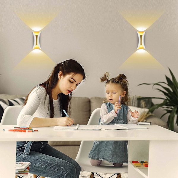 6W Kreativ Moderne LED Vægskænkevæglampe Vandafvisende IP65 Alu