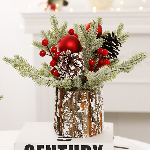 ##/Artificial Christmas Tree Mini Christmas Tree, Artificial Cedar Cones, Red Berries##/