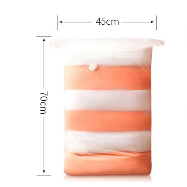 Vakuumförvaringspåse 5 Lager Förtjockat Material Stor Kapacitet Ingen Pump Kompression Transparent med Luftventil Dammtät Fuktsäker Flyttpack M