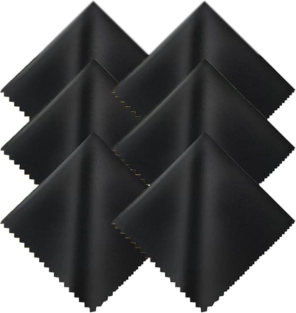 ##/Glasputsduk 6 stycken - svart, 15 x 18 cm, mikrofiber s##/
