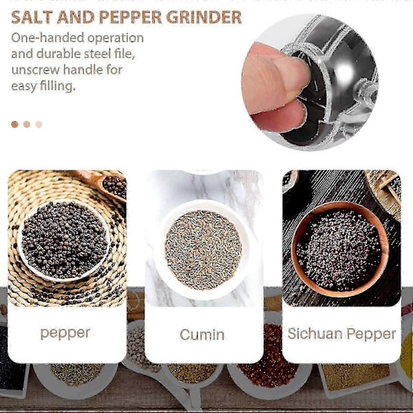 Mini Saltball Salt Pepper Kvern Søt