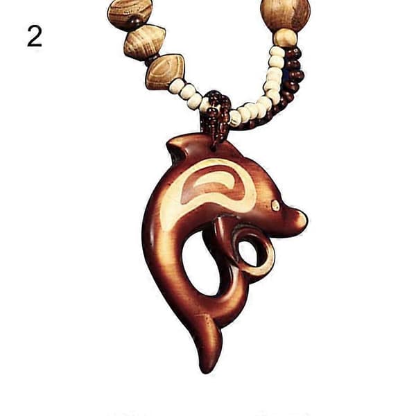 Boho Dame Elefant Delfin Fisk Dyr Blad Anheng Perlet Tre Langt Halskjede 2