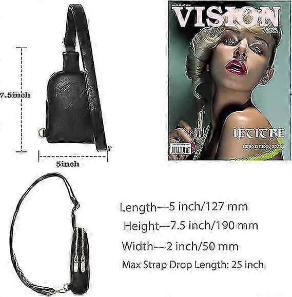 Liten Crossbody Sling Bag Midjeväskor Plånböcker Bröstväska för Kvinnor Män Tonårstjejer