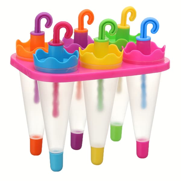 Isbitformer med 6 gjenbrukbare paraplyformede pinner, plast