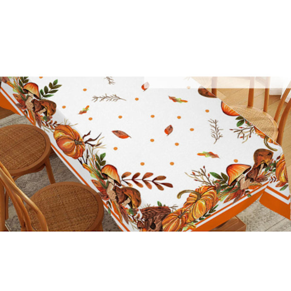 ##/Neliömäinen pöytäliina 137*137 cm (kurpitsa)##/
