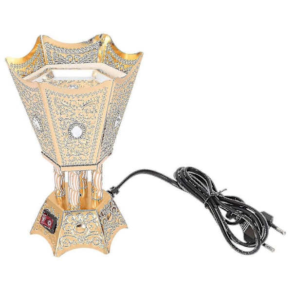 Elektrisk Røgelsebrænder Retro Ornament Røgelsebrænder Metal Håndværk (EU Stik)