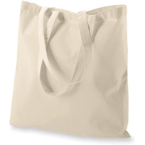 2 kpl 34,8 x 39,9 cm 142 g luonnonvärisiä kierrätyspuuvillakasseja, kestävä, ekologinen, uudelleenkäytettävä ostoskassi