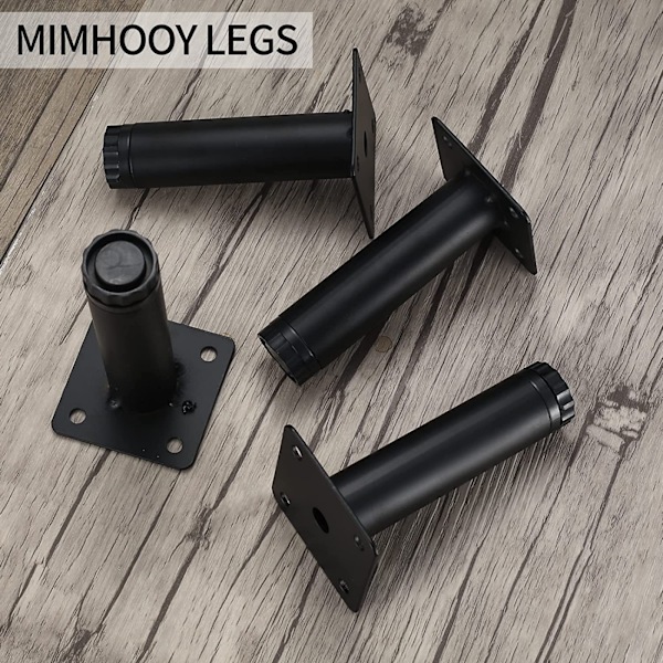 Möbelfötter set om 4 justerbara sofffötter höjd: 100 mm