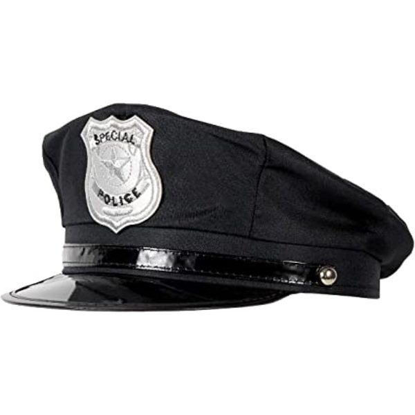 /#/Politihat Cop Karnevalhatte 1 sort politihat sjov SWAT/#/