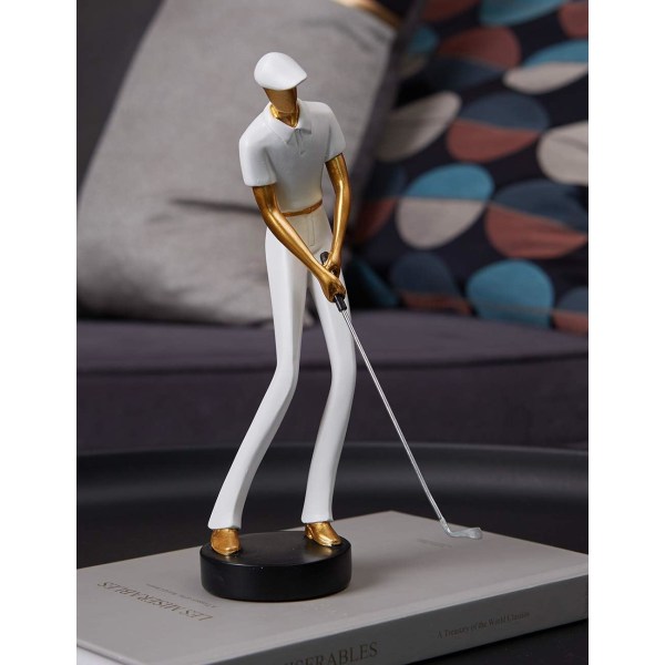 Golfspiller Figur Statue Decor Golf Skulptur Resin Arts Gift