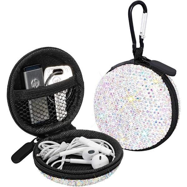 Øretelefonetui Ørepropper Små Bæretaske Bling Rhinestone Krystal