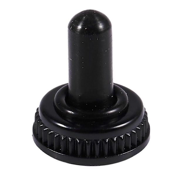 10 x Vanntett Vippebryterhette Svart Gummideksel 6mm Diameter