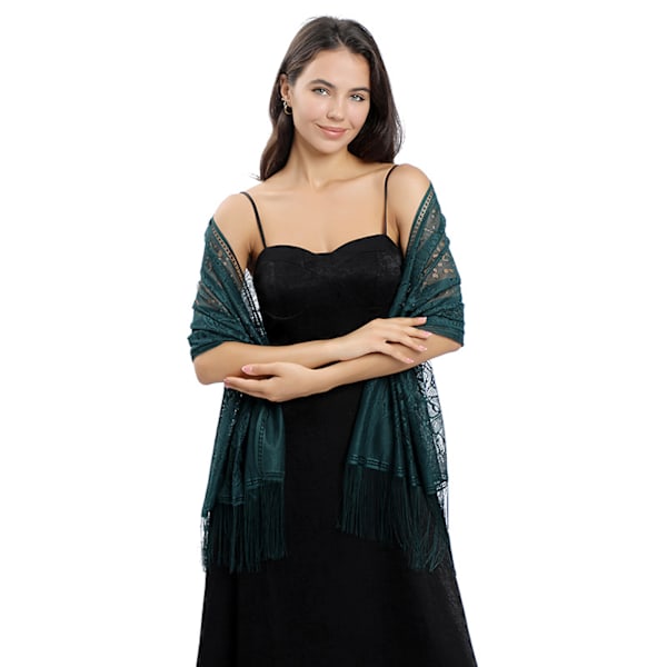 ##/Siden sjal halsduk kvällsklänning chiffong halsdukar poncho damer elegant fransar##/