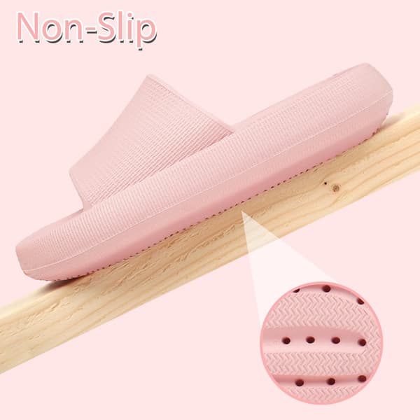 Rosa Topp-Slippers for Menn og Kvinner - Sklisikre Dusjslippers H