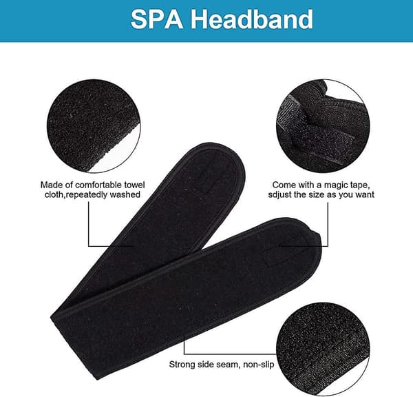 3-pack Spa Ansiktsband Make Up Wrap Huvud Terryduk Ansiktsband A