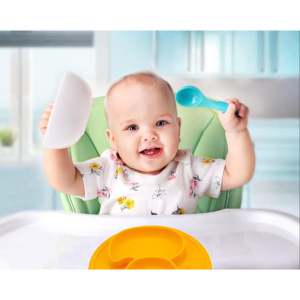 Silikon Babytallerkener, Sklisikre Sugkopper Barnas Tallerkener, Sklisikre