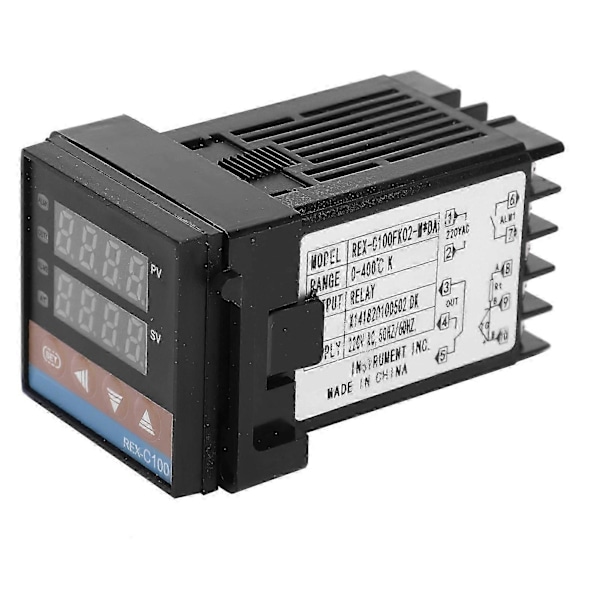 BERM PID Termostat Digital Justerbar Display Temperaturkontroller Bryter 220V