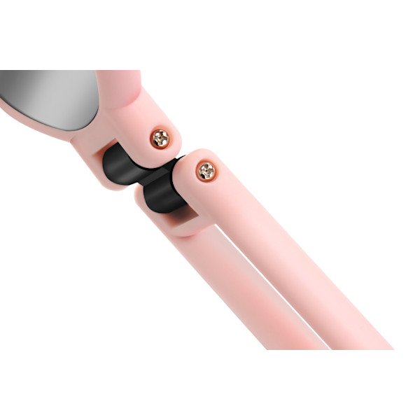 ##/2 stk Dobbeltsidet Håndspejl - 5 x Foldbart Opstillingsspejl med Håndtag - Rundt Rejsespejl - til Makeup og Styling##/