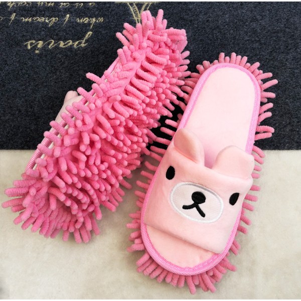 (Pink) Tøfler Gulvrensning Mop Tøfler Gulvrensning Tøfler