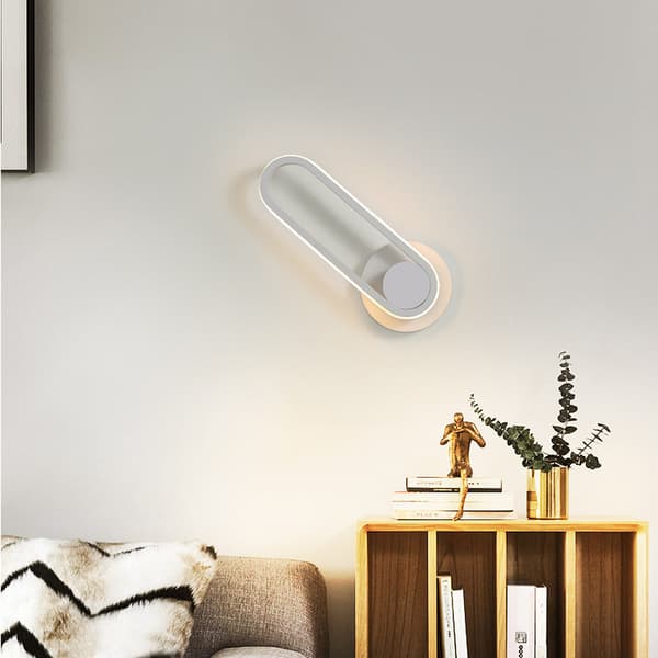 12W Innendørs LED-vegglampe, 330° Rotterbar Dimbar Vegglampe Ved Sengen