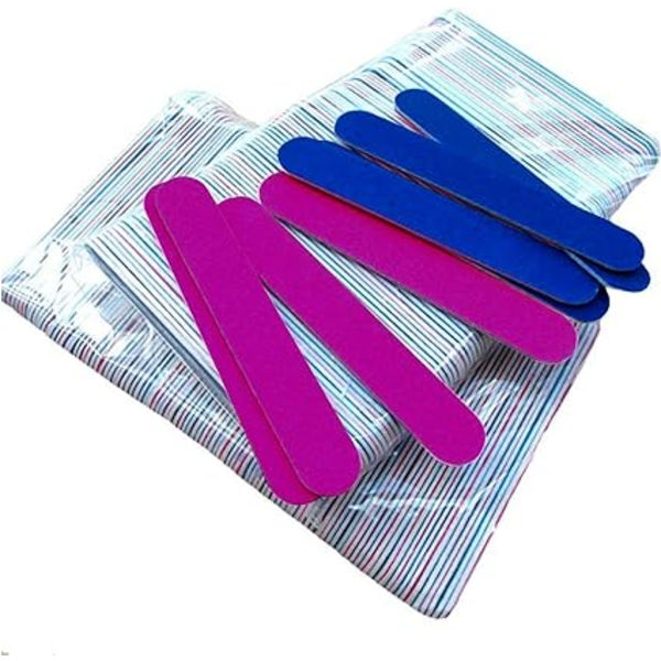 100 st Mini Dubbelsidiga Nagelfilar 180/240 Korn, Bärbar Profe