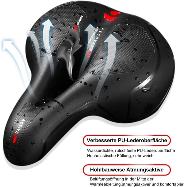 Sykkelsete, Ergonomisk Touring Gel-sete Hul Dobbel Fjær