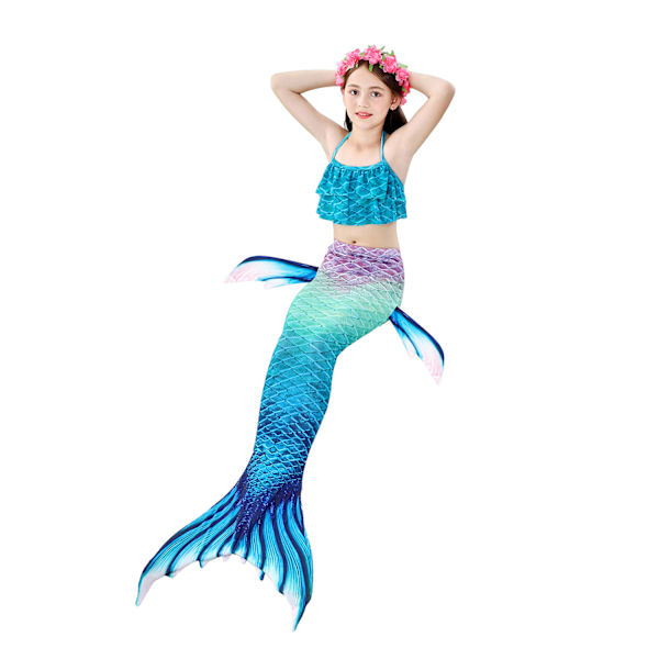 1 kpl Lasten Tyttöjen Merenneito Hännän Uimapuvut Merenneitoasu Cosplay Ch